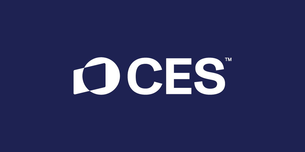 CES logo on a blue background